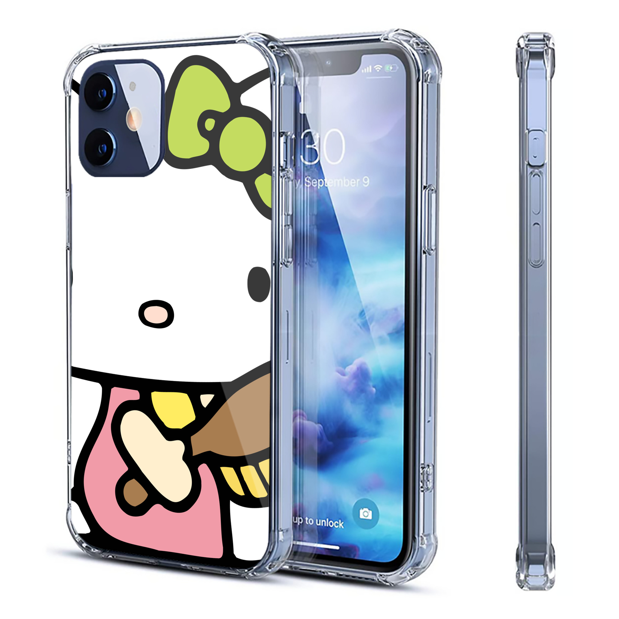 （画像用） Hello Kitty ハローキティ 【iPhone 12シリーズ対応】透明スマホケース（クリアソフトケース）
